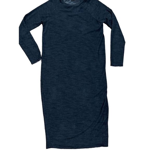 Zara Womens Navy Blue Bodycon Stretchy Casual Midi sz Small - Picture 1 of 9